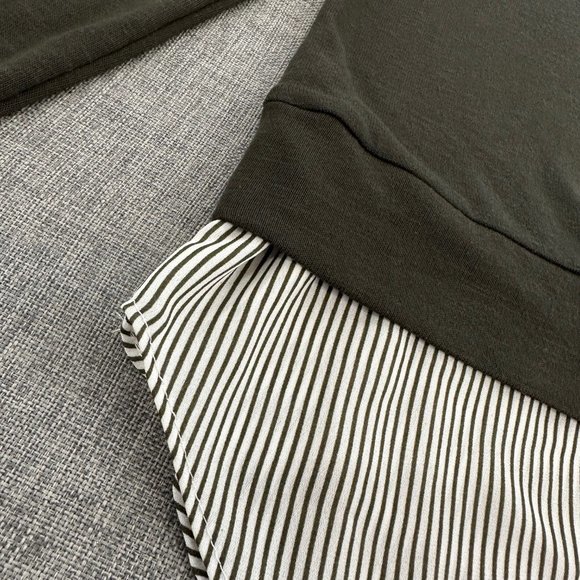 BCX‎ Lightweight Sweater XS Striped Dark Green - Picture 4 of 13